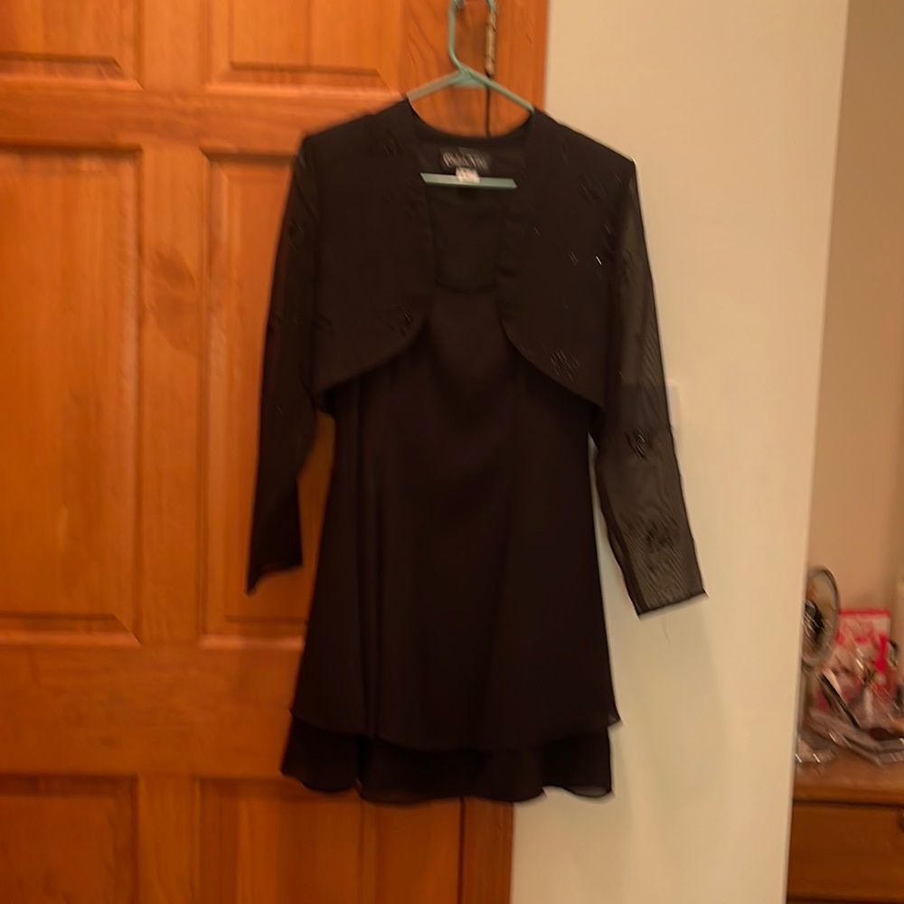 Sassy little dressy black dress with a nice little jacket
